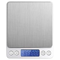 Etekcity 500g Digital Pocket Kitchen Food Scale, Stainless Steel, Backlit Display, 0.001oz Resolution
