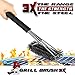 Grill Brush, Barbecue, Cleaning brush, Stainless Steel, Bristles Hardwired into a Triple-woven Frame Cleans Grime 3x Faster, Effective & Durable- Great on All Types of Grills, Weber, Weber Grills, Charcoal Grill, Charcoal,