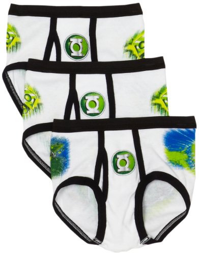  Fruit Of The Loom Boys 2-7 3 Pack Green Lantern Briefs