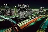 Los Angeles Skyline at Night by Josh Mitchell poster print,24 in. x 16 in.
