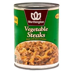 Worthington Vegetable Steaks, Low Fat, 20-Ounce Cans (Pack of 12)