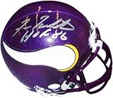 Fran Tarkenton Minnesota Vikings Autographed Throwback Riddell Mini Helmet with HOF86