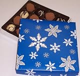 Scott's Cakes Cocoa Covered Dark & White and Dark & White Chocolate Truffles 1 Pound Snowflake Box
