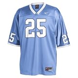 Nike - Nike North Carolina Tar Heels (UNC) #25 Sky Blue Replica Football Jersey