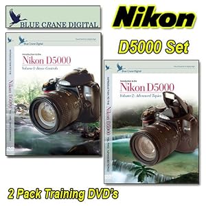 Nikon DVD D5000 2 Pack Vol 1 and 2 Set Camera Training Video Guide by Blue Crane Digital by 