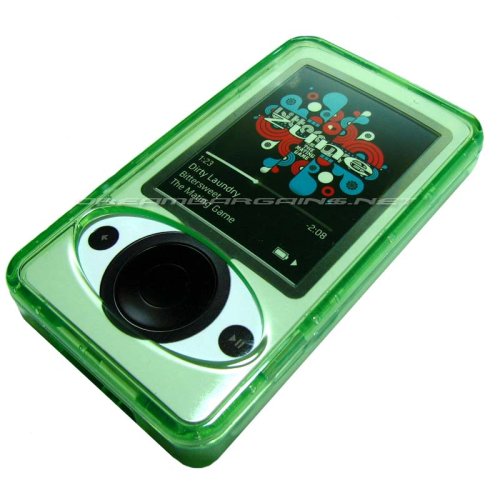 DreamBargains Premium Zune 30GB Crystal Case w/ Kickstand, Neckstrap, and Belt Clip - Green