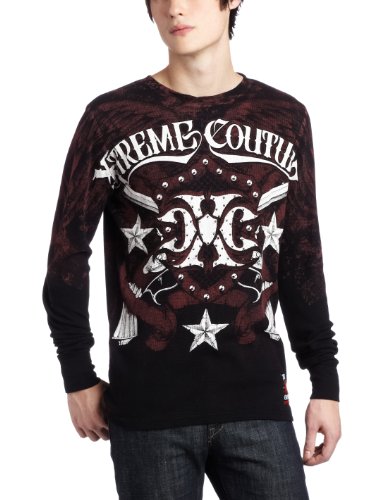 Xtreme Couture Mens Valor Thermal Tee, Black, Medium