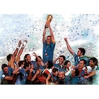 Italian Soccer Champs (Group Celebrating) Sports Poster Print