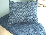 Bacati Eclectic Denim Enzyme Wash Sandardd Quilted Pillow Sham