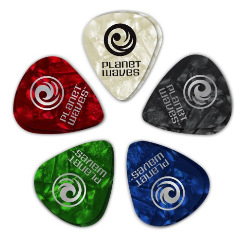Planet Waves Assorted Pearl Celluloid Guitar Picks, 10 pack, Medium Planet Waves Assorted Pearl Celluloid Guitar Picks, 10 pack, Medium