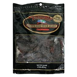 World Kitchens Peppered Beef Jerky, 16-Ounce Bags (Pack of 2)