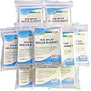 Primacare HB-10 Emergency Foil Mylar Thermal Blanket, 52" Length x 84" Width (Pack of 10)