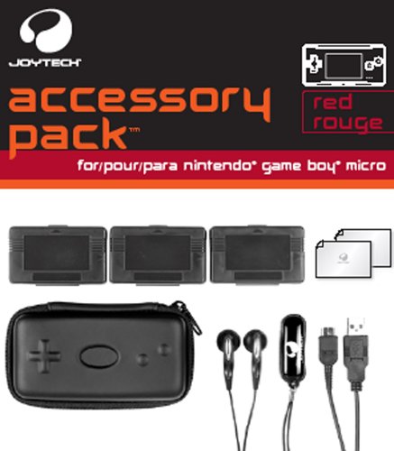 Childrens Toyshop  Video Games : Joytech Red Game Boy Micro Accessories Pack (GBA)