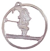 Sterling Silver  Nissen Skier Pendant / Ornament