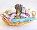 Wellnesskorb LAVENDELTRAUM als Hochzeitsgeschenke Set mit Massageöl und Badesalz sowie Räucherstäbchen und Raumspray als Weihnachtsgeschenk
