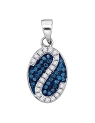 0.25CTW BLUE DIAMOND MICRO-PAVE PENDANT