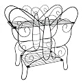 Butterfly Wire Planter Stand