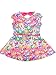 Shopkins Girls' Scuba Skater Dress w/Belt and Bow In the Back Pink Size 7