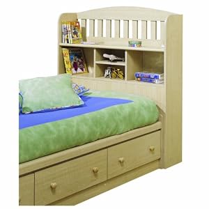South Shore Furniture, Popular Collection, Bookcase Headboard 39, Natural Maple