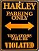 Harley Parking Only Novelty Parking Sign