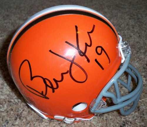 BERNIE KOSAR SIGNED AUTOGRAPHED CLEVELAND BROWNS MINI HELMET W/ HOLOGRAM + COA