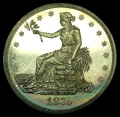 Buy 1875 Trade Dollar $ “PROOF” PF-65++ DEEP CAMEO