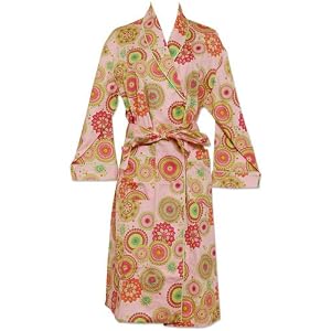Buy Bedhead Plus Size Kaleidoscope Pink Sateen Robe by BedHead