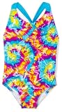 Speedo Girls 2-6x Kaleidoscope Tye Dye Scrunchy Back 1 Piece Swimsuit