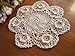 Chic Handmade Crochet Lace 3D Flower Cotton Doilies, 6-inch Round, White Color, 4-piece Set