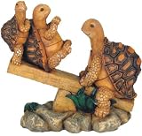 3 Turtles on Seesaw Garden Decoration Collectible Figure Statue Model