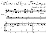 Wedding Day At Troldhaugen Grieg Big Note Piano Sheet Music