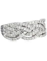 10k White Gold 3/4cttw Diamond Twisted Ring