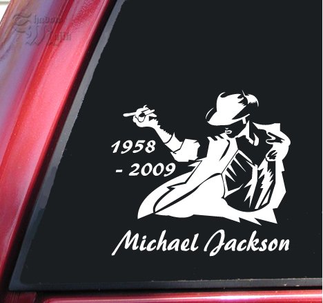 Michael Jackson 1958 - 2009 Vinyl Decal Sticker - White