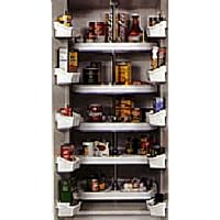 22 D-Shaped Lazy Susan Polymer, 5 Shelves White