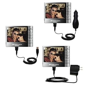 Click here to buy Deluxe Kit for the Archos 404 CAM includes a USB cable with Car and Wall Charger - Gomadic... by Gomadic for the Archos 404 Camcorder CAM.