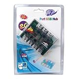 7-Port USB 2.0 Slim Hub with AC Adapter
