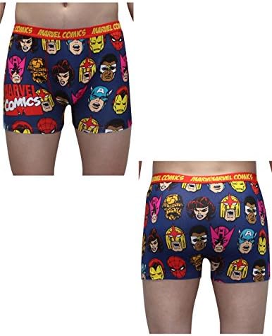 BIG & TALL (Pack of 2) Mens MARVEL COMICS (IRON MAN) & DC COMICS (FLASH) Boxer Shorts XXL Multicolor