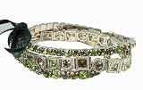 Bracelet - B208 - 3 Pc Set - Swarovski (tm) Crystal Stretch ~ Olivine (Green) Mix