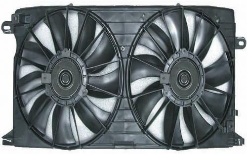 98-04 CADILLAC SEVILLE AC CONDENSER + RADIATOR COOLING FAN (W/ SHROUD, W/ MOTOR) (DUAL FUNCTION) 99 00 01 02 03 1998 1999 2000 2001 2002 2003 2004