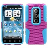 Purple Blue 2 in 1 Hybrid Rubber Plastic Skin Case Cover for HTC Evo 3d /Sp ....