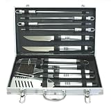 BT Outdoor Stainless Steel 10 piece Barbeque (BBQ) Cooking Grilling Utinsel Set