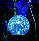 Blue Fire Solar Garden Art - Solar Garden Decor Lighting