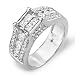 14k White Gold Princess Diamond Ladies Bridal Ring Engagement (1.35 cttw, G-H Color, I1 Clarity) Discount