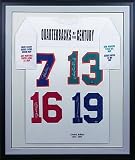 Quarterbacks of the Century Hand Signed Framed Jersey