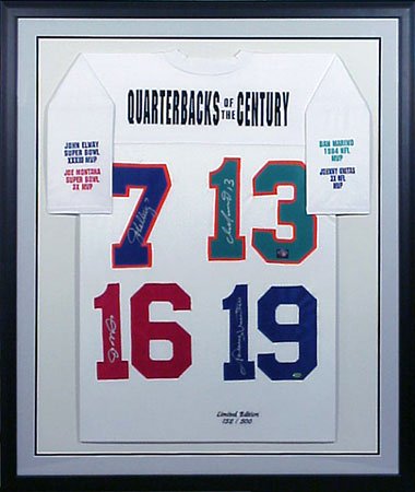 Buy Quarterbacks of the Century Hand Signed Framed Jersey by Executive Sports Memorabilia, Inc