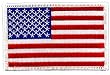 American Flag Embroidered Patch White Border USA United States of America Military Uniform Emblem