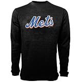 New York Mets Black Team Logo Long Sleeve Thermal T-shirt