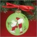 Hand Painted Christmas Initial Ornament