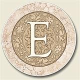 AutoCoaster ~ Monogram initial E ~ Tile Drink Coaster for car cupholder - code 572