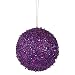 Pack of 12 Glitter Drenched Purple Jewel Christmas Ball Ornaments 4